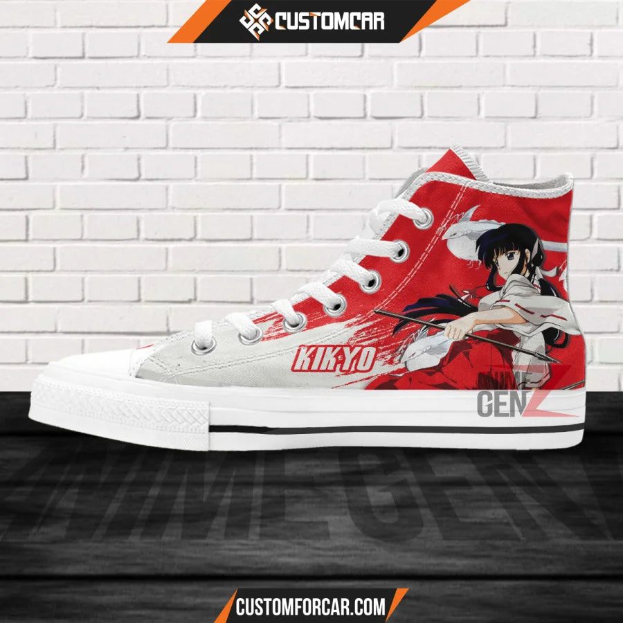 Inuyasha Kikyo High Top Shoes Custom Anime Shoes