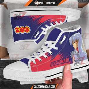 Inuyasha Sesshomaru High Top Shoes Custom Anime Shoes