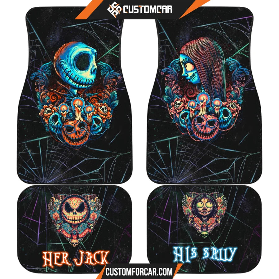 Jack And Sally Nightmare Before Christmas Car Floor Mats