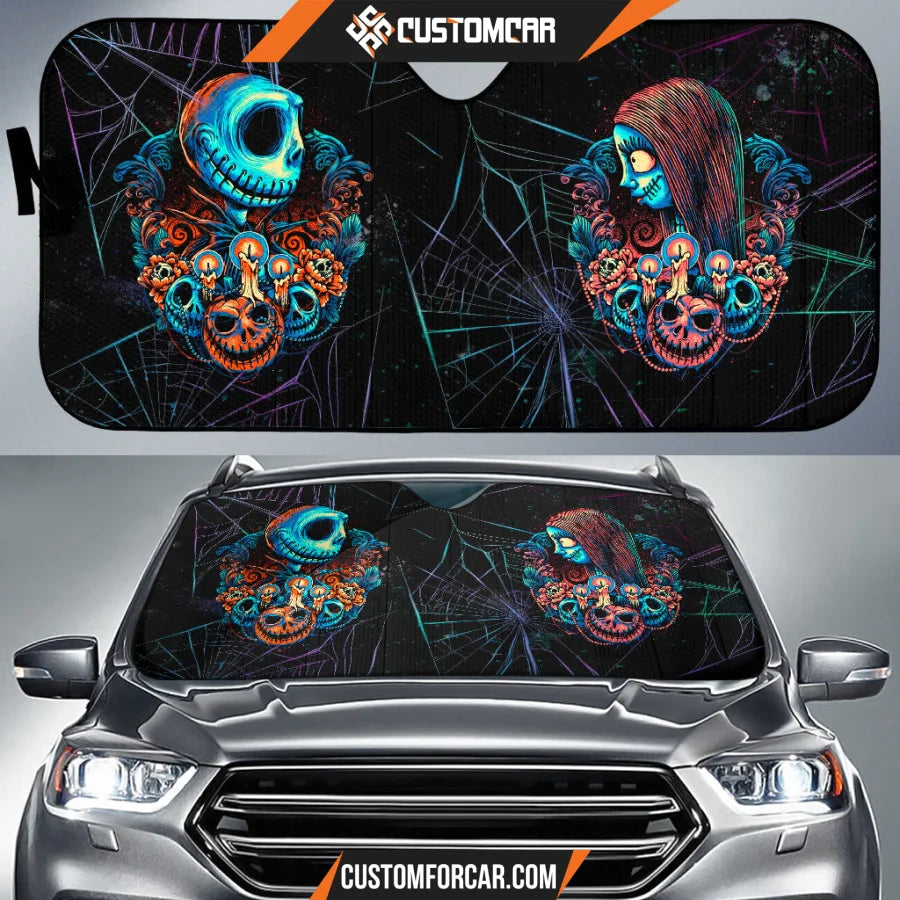 Jack And Sally Nightmare Before Christmas Car Sun Shade