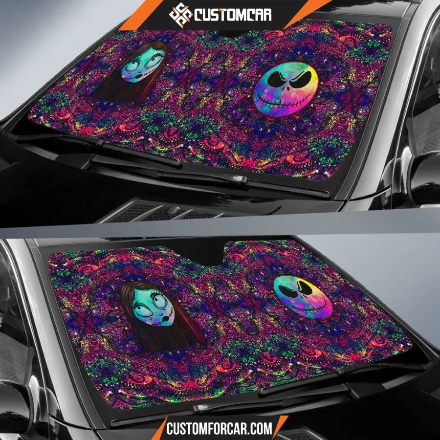 Jack And Sally Nightmare Before Christmas Car Sun Shade