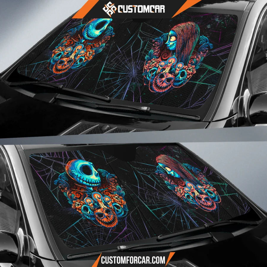 Jack And Sally Nightmare Before Christmas Car Sun Shade