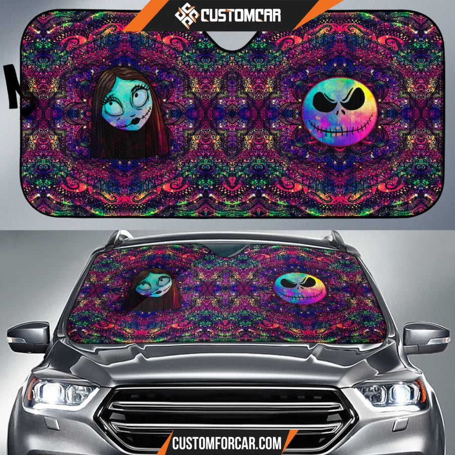 Jack And Sally Nightmare Before Christmas Car Sun Shade