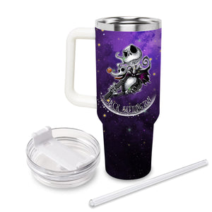 Jack and Sally The Nightmare Before Christmas Cartoon Personalized 40oz Tumbler With Handle and Straw