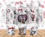 Jack And Sally The Nightmare Before Christmas Cartoon Personalized 40oz Tumbler With Handle and Straw