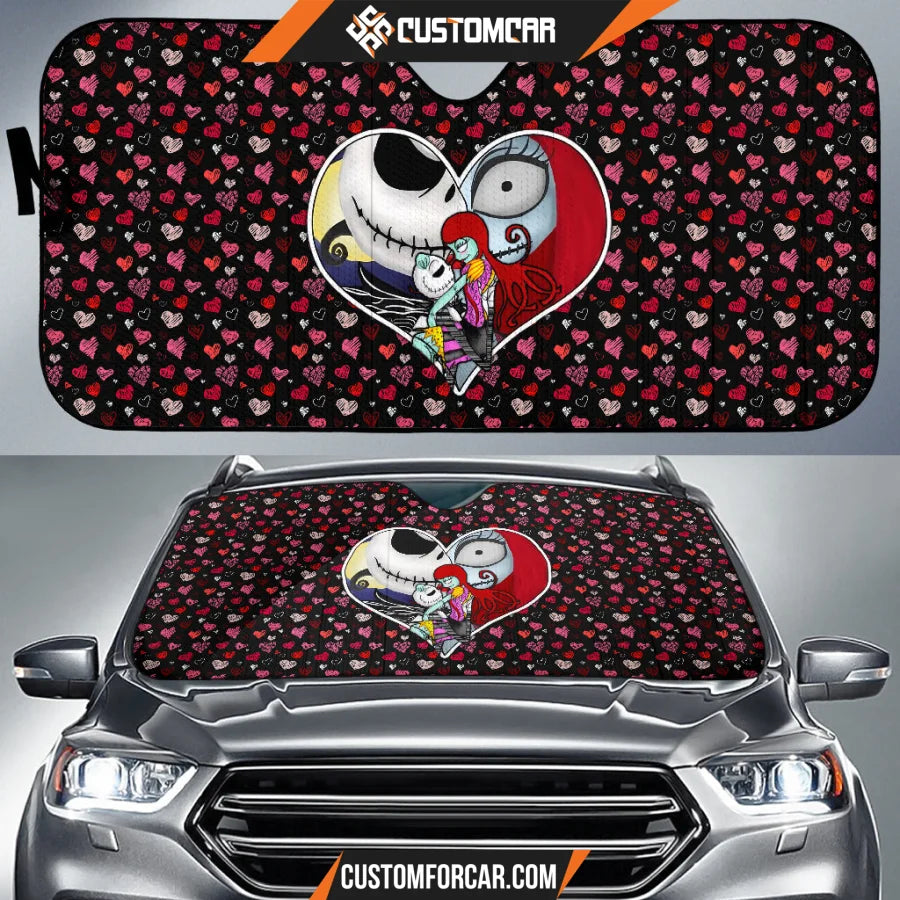 Jack And Sally Valentine Nightmare Before Christmas Car Sun