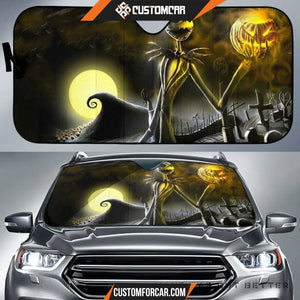 Jack & Pumpkin Nightmare Before Christmas Auto Sun Shades 