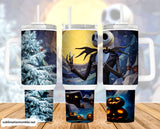 Jack Skellington The Nightmare Before Christmas Cartoon Personalized 40oz Tumbler With Handle and Straw