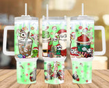 Jask Skellington Coffee Cups The Nightmare Before Christmas Cartoon Personalized 40oz Tumbler With Handle and Straw