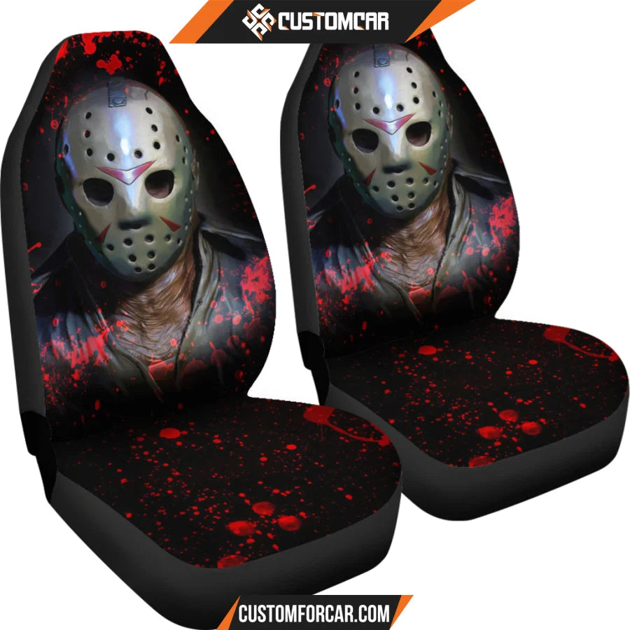 Jason Voorhees Blood Halloween Horror Car Seat Covers 