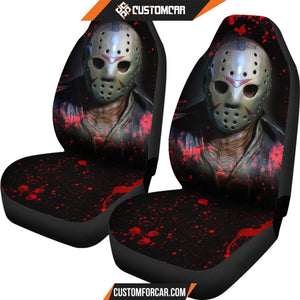 Jason Voorhees Blood Halloween Horror Car Seat Covers 