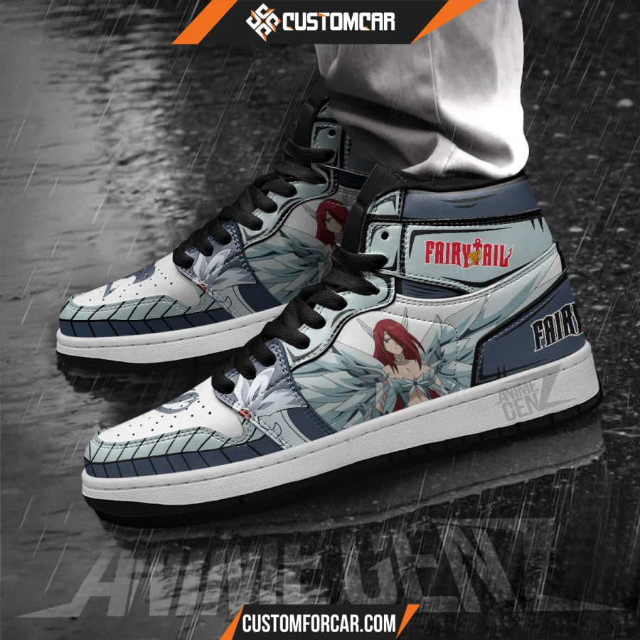 JD Sneakers Fairy Tail Erza Scarlet Custom Anime Shoes