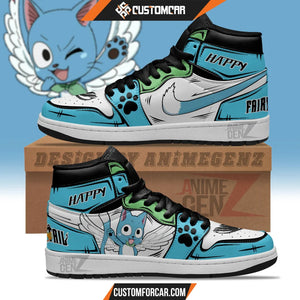 JD Sneakers Fairy Tail Happy Custom Anime Shoes CUSTOMFORCAR