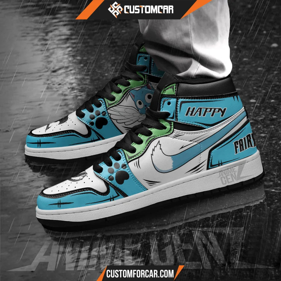 JD Sneakers Fairy Tail Happy Custom Anime Shoes CUSTOMFORCAR