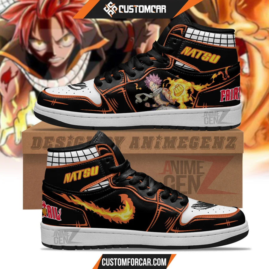 JD Sneakers Fairy Tail Natsu Dragneel Custom Anime Shoes