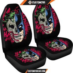 Joker and Batman Car Seat Covers Villains Movie Car Decor 