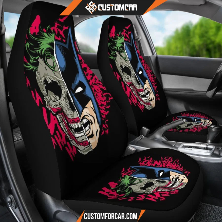 Joker and Batman Car Seat Covers Villains Movie Car Decor 