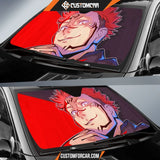 Jujutsu Kaisen Car Sun Shade  Sukuna Cool Boy Black Red Sun Shade D022617 DECORINCAR 2