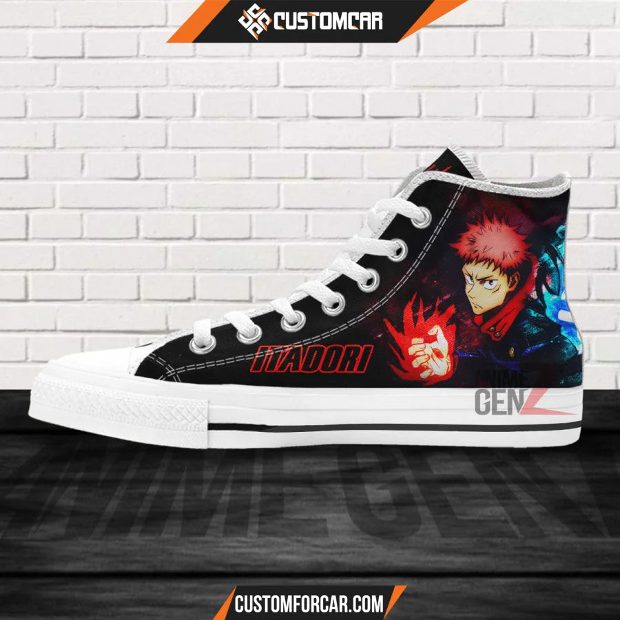 Jujutsu Kaisen Yuji Itadori High Top Shoes Custom Anime