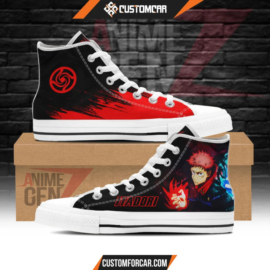 Jujutsu Kaisen Yuji Itadori High Top Shoes Custom Anime