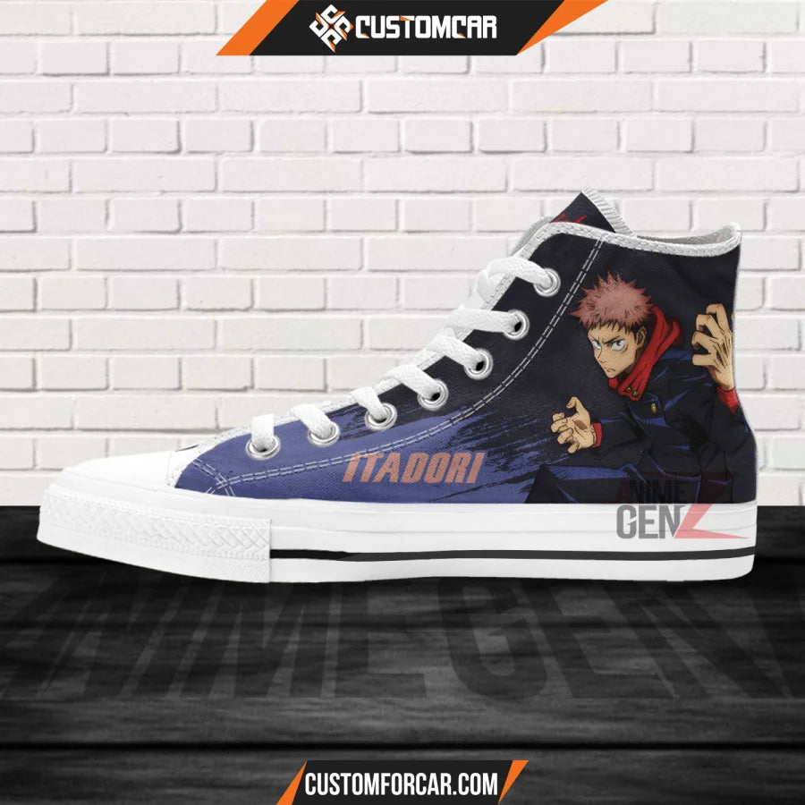 Jujutsu Kaisen Yuji Itadori High Top Shoes Custom Anime