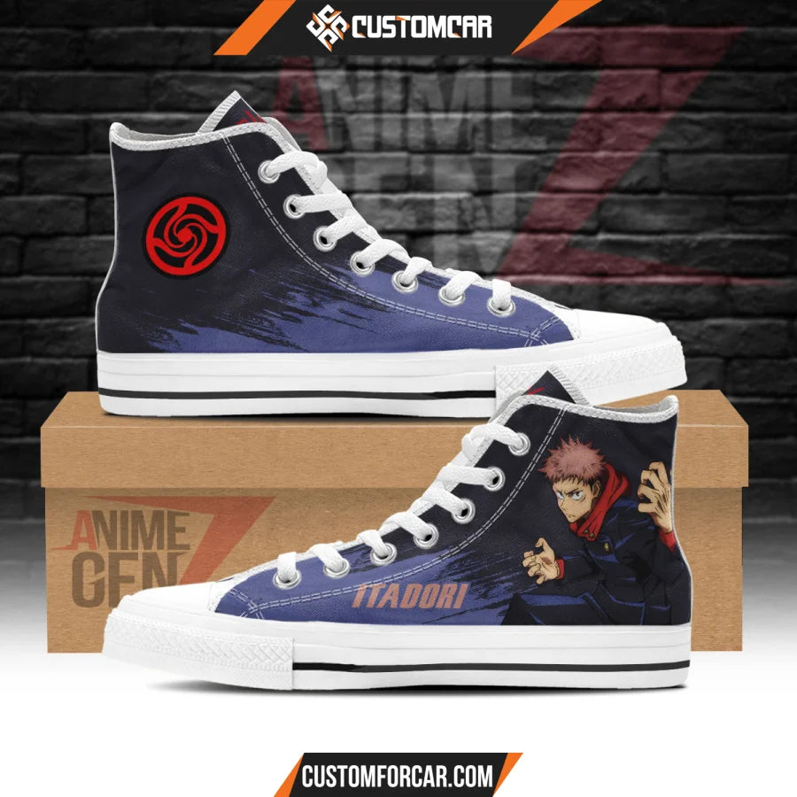 Jujutsu Kaisen Yuji Itadori High Top Shoes Custom Anime