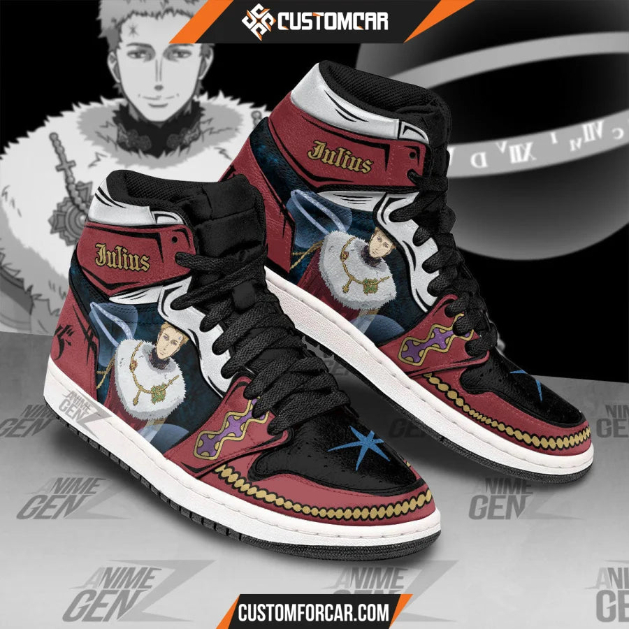 Julius Novachrono JD Sneakers Black Clover Custom Anime