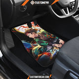 Kamado Tanjiro Anime Car Floor Mats Demon Slayer Fire Car 