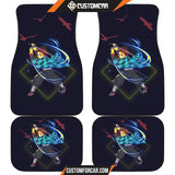 Kamado Tanjiro Skill Anime Car Floor Mats Demon Slayer Fire 