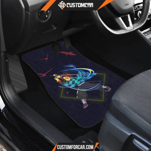 Kamado Tanjiro Skill Anime Car Floor Mats Demon Slayer Fire 