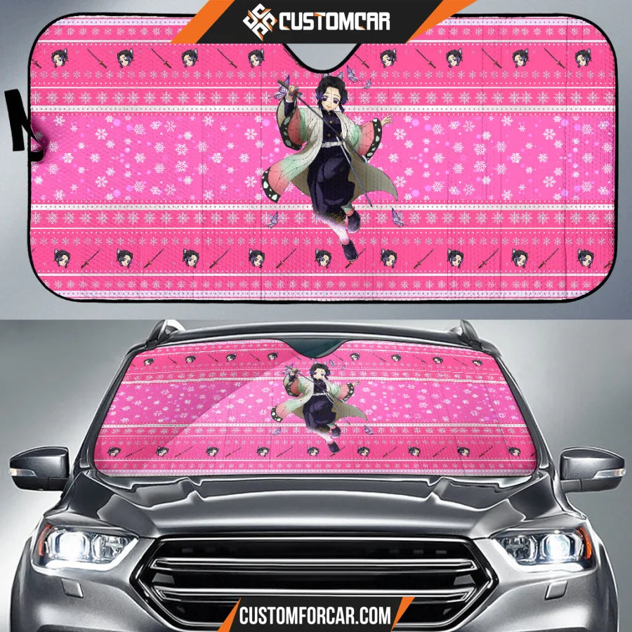 Kochou Shinobu Demon Slayer Christmas Car Sun Shade Anime