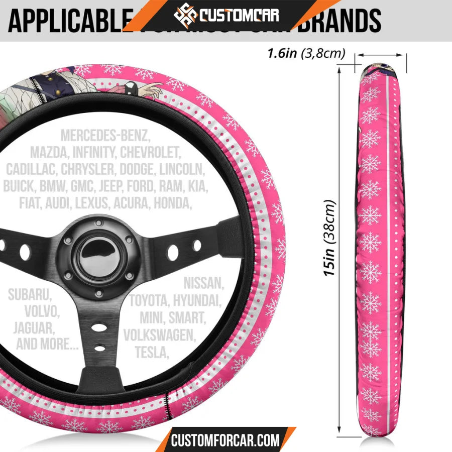 Kochou Shinobu Demon Slayer Christmas Steering Wheel Cover