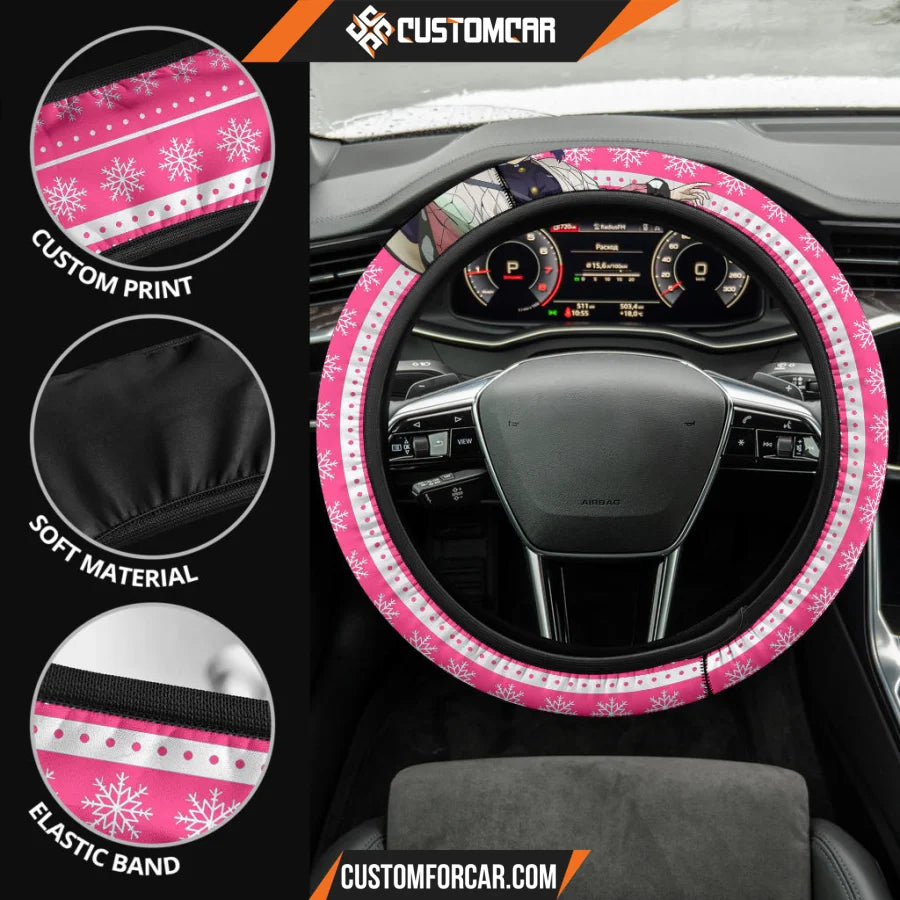 Kochou Shinobu Demon Slayer Christmas Steering Wheel Cover