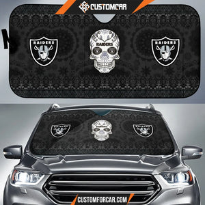 Las Vegas Raiders American Football Club Skull Car Sun Shade