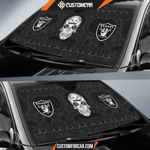 Las Vegas Raiders American Football Club Skull Car Sun Shade