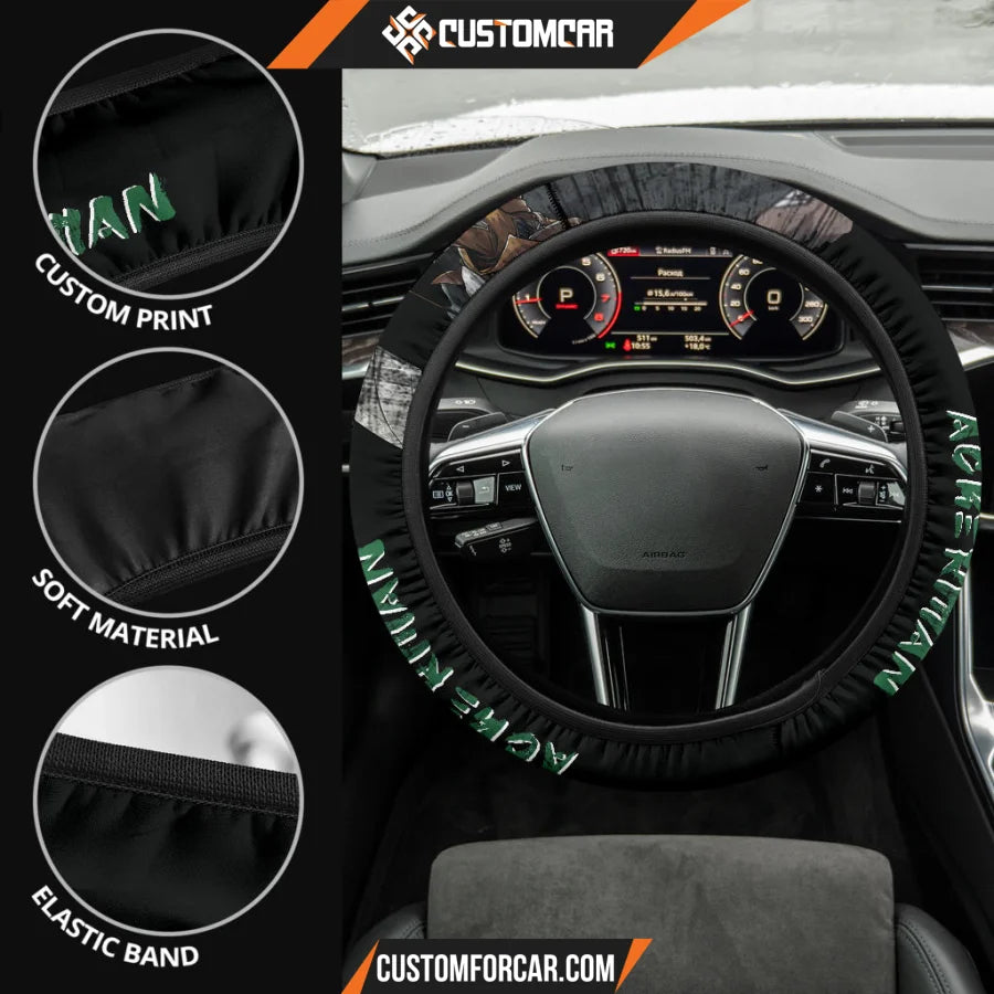 Levi Ackerman Attack On Titan Steering Wheel Cover Anime Car