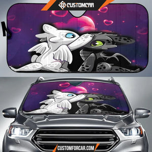 Light Fury And Toothless Auto Sun Shades