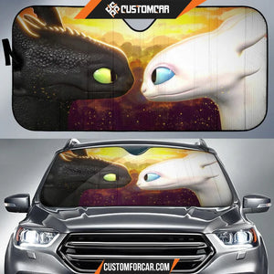 Light Fury And Toothless Love Car Sun Shades Auto