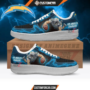 Los Angeles Chargers Air Sneakers Mascot Thunder Style
