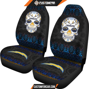 Los Angeles Chargers American Football Club Skull Car Seat