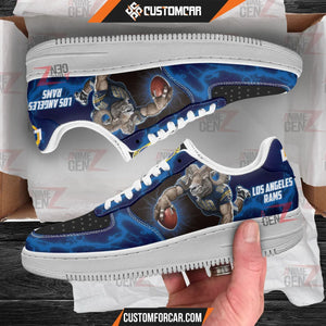 Los Angeles Rams Air Sneakers Mascot Thunder Style Custom