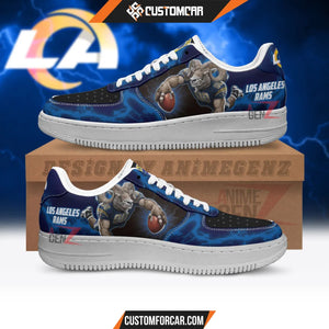 Los Angeles Rams Air Sneakers Mascot Thunder Style Custom