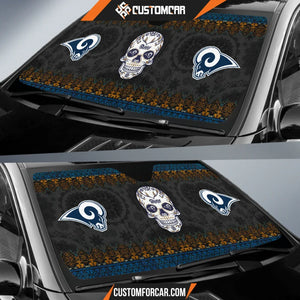 Los Angeles Rams American Football Club Skull Car Sun Shade