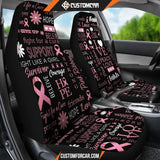 Love Hope Peace Breast Cancer Awareness Emblems Car Seat 