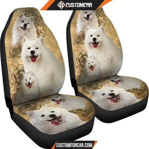 Lovely Samoyed Car Seat Coverss DECORINCAR