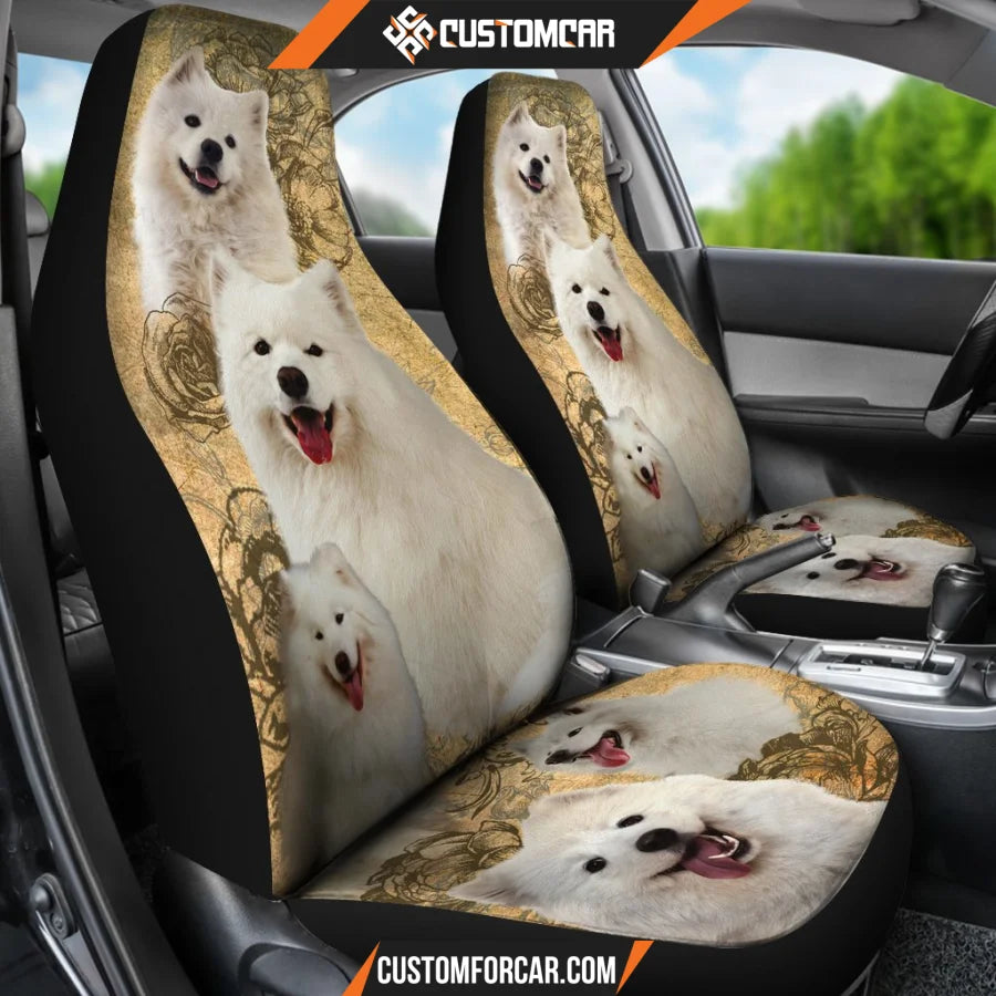 Lovely Samoyed Car Seat Coverss DECORINCAR