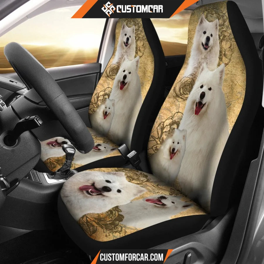 Lovely Samoyed Car Seat Coverss DECORINCAR