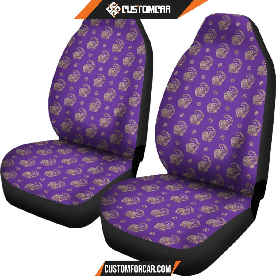 Lucky Purple Elephant Car Seat Covers DECORINCAR