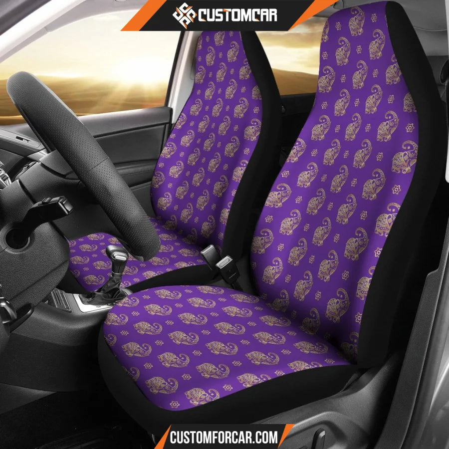 Lucky Purple Elephant Car Seat Covers DECORINCAR