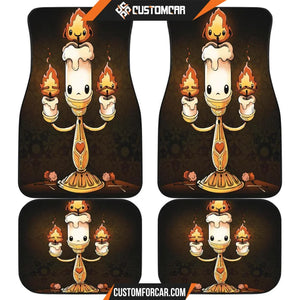 Lumiere Beauty And The Beast Funny Candle Car Floor Mats 